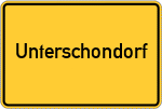 Place name sign Unterschondorf, Ammersee