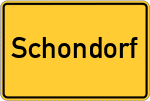Place name sign Schondorf
