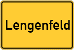 Place name sign Lengenfeld, Kreis Landsberg am Lech