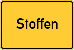 Place name sign Stoffen