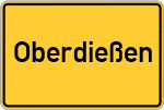 Place name sign Oberdießen