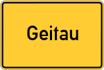 Place name sign Geitau