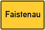 Place name sign Faistenau