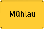 Place name sign Mühlau