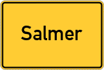 Place name sign Salmer