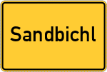 Place name sign Sandbichl