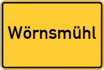 Place name sign Wörnsmühl