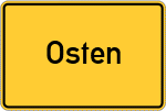 Place name sign Osten, Kreis Miesbach