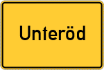 Place name sign Unteröd
