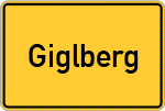 Place name sign Giglberg