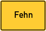Place name sign Fehn