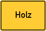 Place name sign Holz