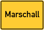 Place name sign Marschall, Oberbayern