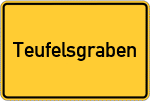 Place name sign Teufelsgraben, Oberbayern