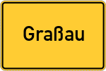 Place name sign Graßau