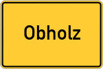 Place name sign Obholz