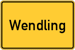 Place name sign Wendling