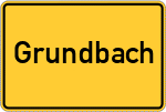 Place name sign Grundbach