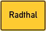 Place name sign Radthal