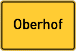 Place name sign Oberhof, Gemeinde Kreuth