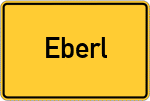 Place name sign Eberl