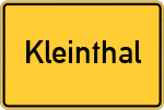 Place name sign Kleinthal
