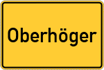 Place name sign Oberhöger