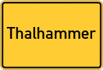 Place name sign Thalhammer