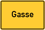 Place name sign Gasse