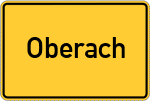 Place name sign Oberach