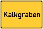 Place name sign Kalkgraben
