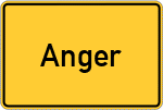 Place name sign Anger