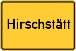 Place name sign Hirschstätt