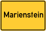 Place name sign Marienstein, Oberbayern