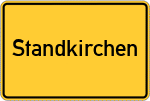 Place name sign Standkirchen