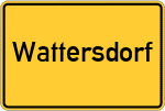 Place name sign Wattersdorf