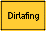 Place name sign Dirlafing