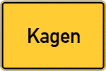 Place name sign Kagen, Oberbayern