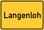 Place name sign Langenloh, Oberbayern