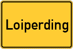 Place name sign Loiperding