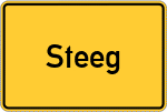 Place name sign Steeg, Oberbayern