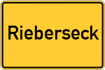 Place name sign Rieberseck