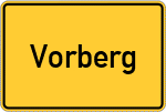 Place name sign Vorberg