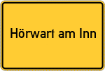 Place name sign Hörwart am Inn