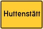 Place name sign Huttenstätt
