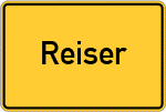 Place name sign Reiser, Gemeinde Gars am Inn