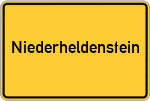 Place name sign Niederheldenstein, Oberbayern
