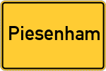 Place name sign Piesenham, Oberbayern