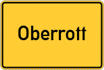 Place name sign Oberrott