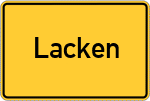 Place name sign Lacken